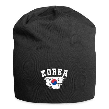 Corée du Nord Corée du Sud cadeau Asie Corée - Bonnet en jersey - noir - Devant