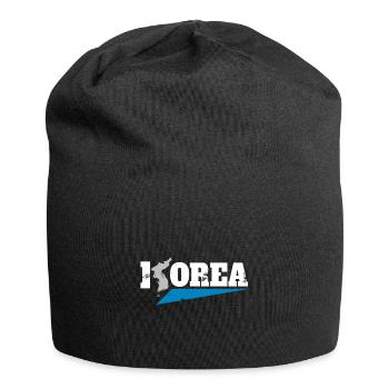 Corée du Nord Corée du Sud Cadeau Drapeau Corée - Bonnet en jersey - noir - Devant