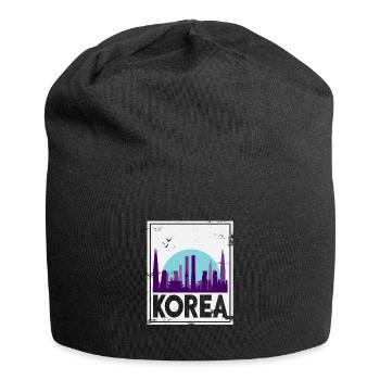 Corée du Nord Corée du Sud Asie cadeau Corée - Bonnet en jersey - noir - Devant