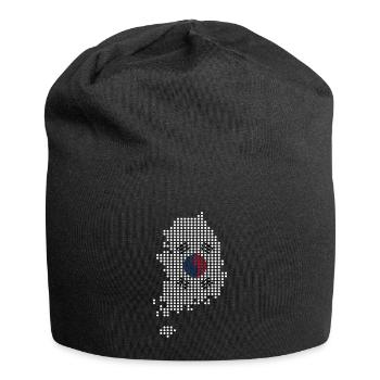 Nordkorea Südkorea Asien Flagge Fahne - Jersey-Beanie - Schwarz - Vorne