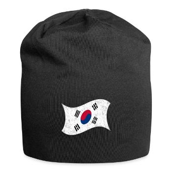 Corée du Nord Corée du Sud Drapeau Corée Asie - Bonnet en jersey - noir - Devant