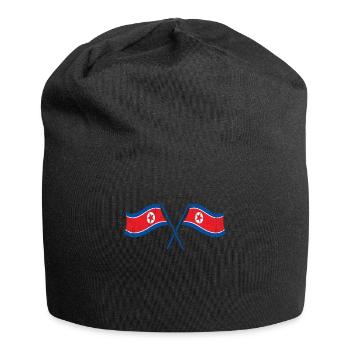 Corée du Nord drapeau de la Corée du Sud bannière Corée - Bonnet en jersey - noir - Devant
