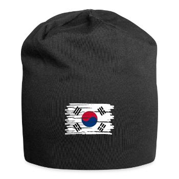 North Korea South Korea Asia Gift Flag - Jersey Beanie - black - Front