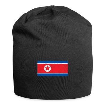 Nordkorea Südkorea Flagge Fahne Asien - Jersey-Beanie - Schwarz - Vorne