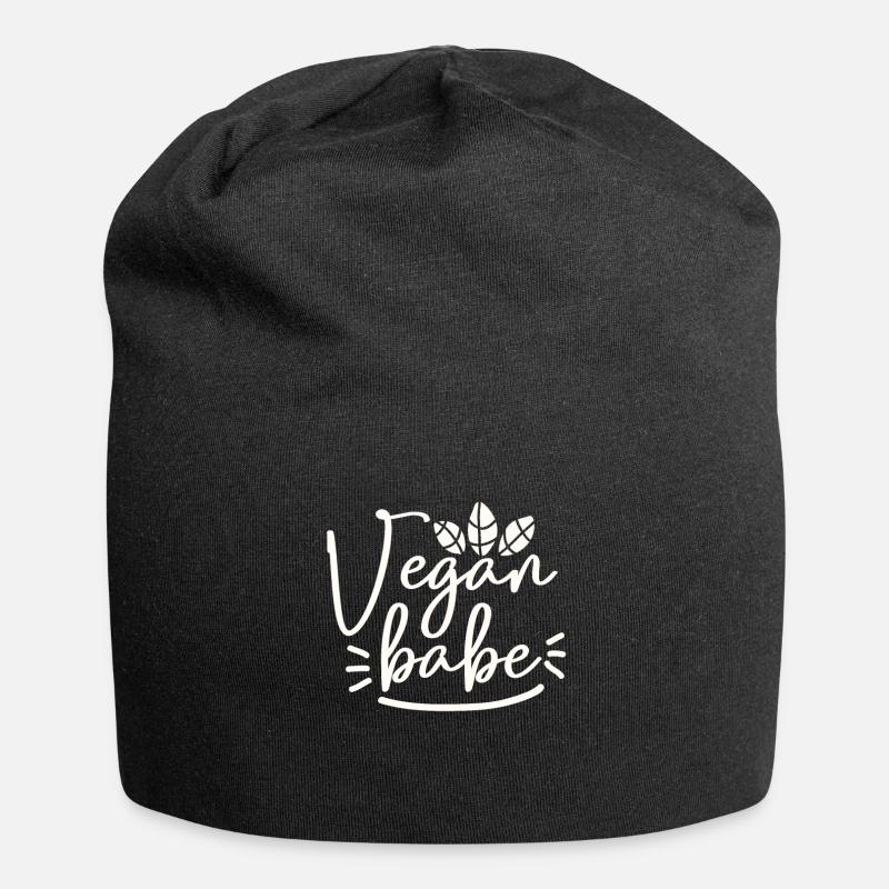 Vegan Babe cool végétarien santé relax - Bonnet en jersey - noir
