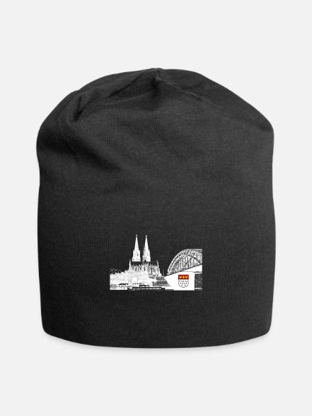 Kölner Dom - Jersey-Beanie - Schwarz