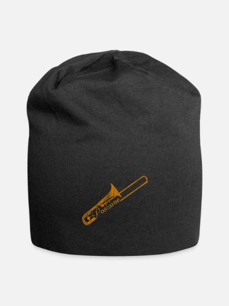 Posaune - Jersey-Beanie - Schwarz