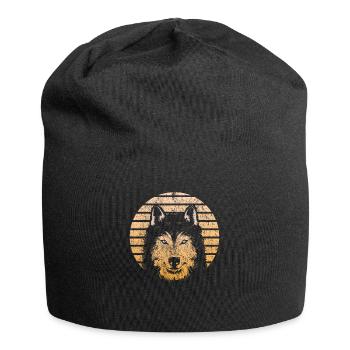 wolf - Jersey Beanie - black - Front