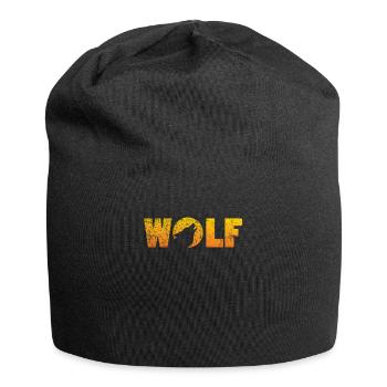 wolf - Jersey Beanie - black - Front