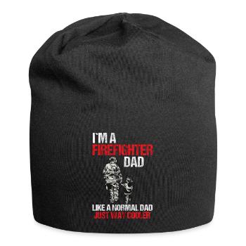 Fireman Dad Fireman Father Gift - Jersey Beanie - black - Front