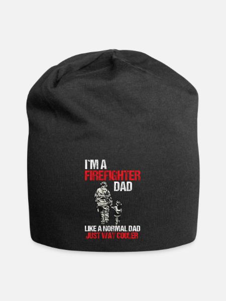 Fireman Dad Fireman Père Cadeau - Bonnet en jersey - noir