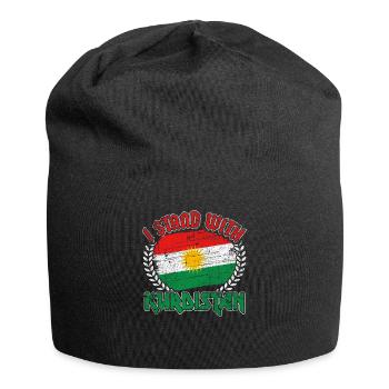 Nation kurde kurde drapeau cadeau fierté - Bonnet en jersey - noir - Devant