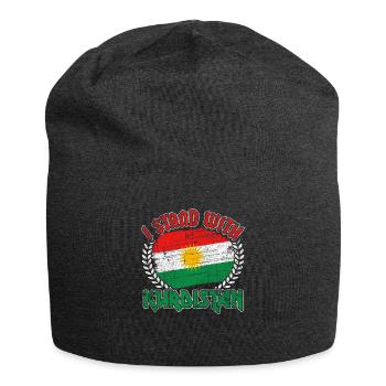Kurdistan Nation Kurd Flagge Geschenk Stolz - Jersey-Beanie - Anthrazit - Vorne