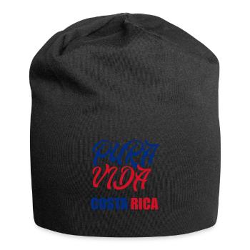 Pura Vida Costa Rica Geschenk Souvenir Ticos und Ticas - Jersey-Beanie - Schwarz - Vorne