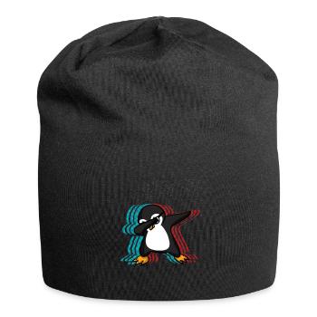 Dabbing penguin gift - Jersey Beanie - black - Front