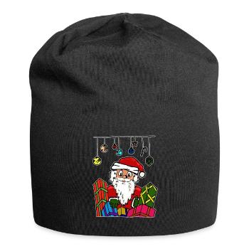 Chemise cadeau Père Noël Nicolas - Bonnet en jersey - noir - Devant