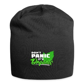 Keine Panik es ist organische Biokost Geschenke - Jersey-Beanie - Schwarz - Vorne