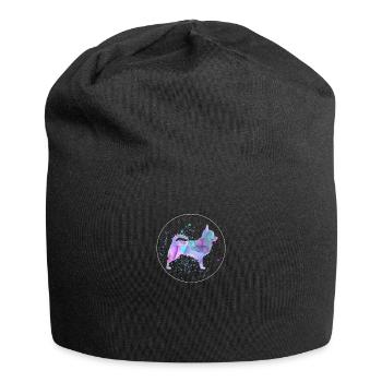 Chihuahua Dog Watercolour Artwork - Jersey Beanie - black - Front