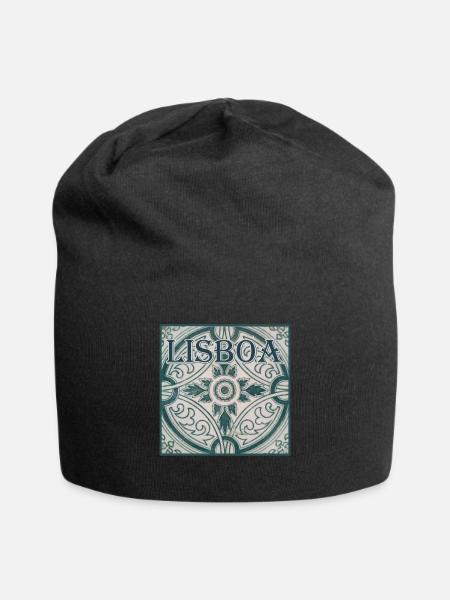 COOL LISBONNE LISBOA PORTUGAL TILES GIFT - Bonnet en jersey - noir