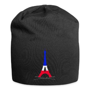 Eiffelturm Paris Frankreich Nationalfahne Souvenir - Jersey-Beanie - Schwarz - Vorne