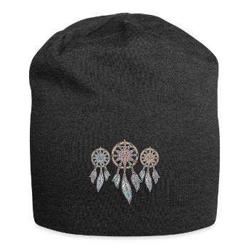 Traumfänger - Jersey-Beanie - Anthrazit - Vorne