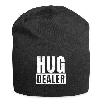 Hug Dealer Umarmung Kuscheln Free Hugs Geschenk - Jersey-Beanie - Anthrazit - Vorne