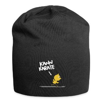 Kann Karate Lustiges Kücken Süß Auffallen Geschenk - Jersey-Beanie - Schwarz - Vorne