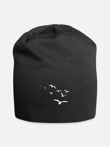 Lustig Vögel Vogelschwarm Piepmatz Spruch Geschenk - Jersey-Beanie - Schwarz