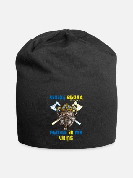 Wikinger Schweden Schwede Wikinger Blut Geschenk - Jersey-Beanie - Schwarz