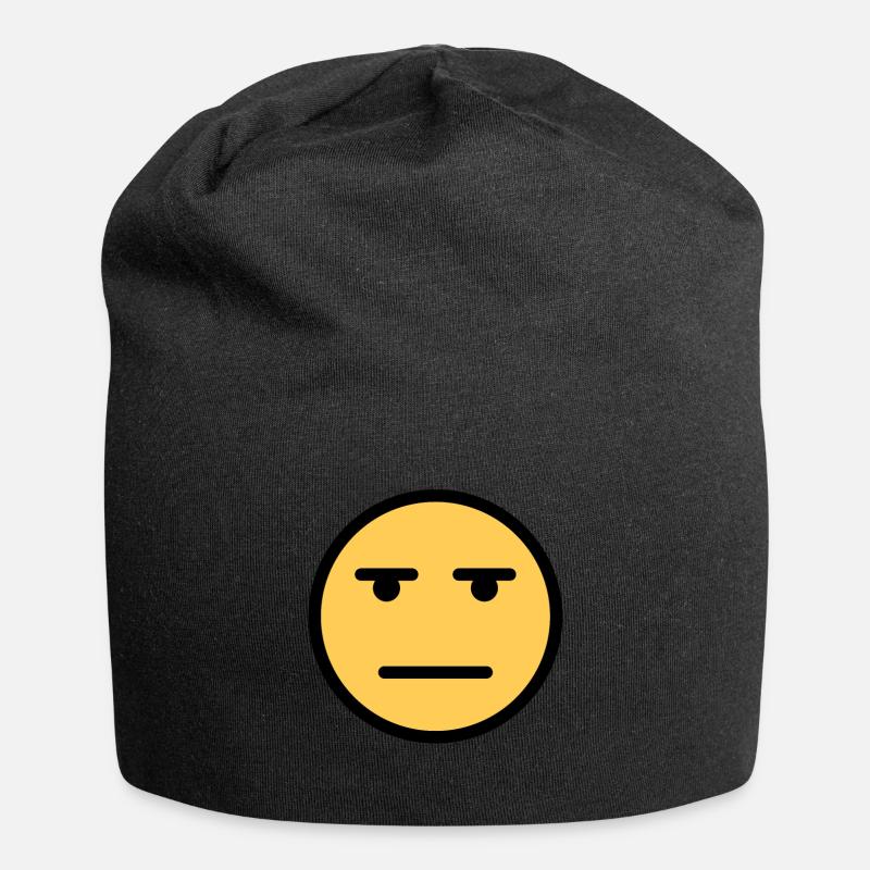 Face Whatever Annoyed Looing Face - Bonnet en jersey - noir