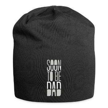 Bald ein Papa Geschenk Weihnachten Schwanger - Jersey-Beanie - Schwarz - Vorne