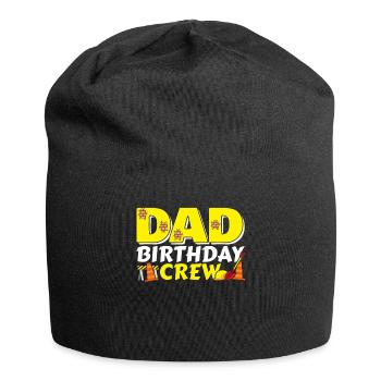 Dad Birthday Crew Father Children's Birthday Gift - Jersey Beanie - black - Front