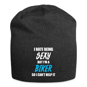 Biker Motorcyclist Motorcycle - Jersey Beanie - charcoal grey - Front
