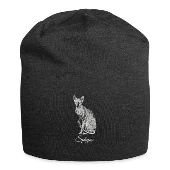 Sphynx Katze - Jersey-Beanie - Anthrazit - Vorne
