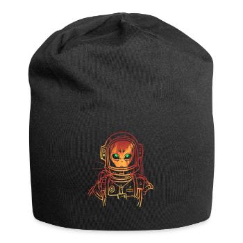 Alien Astronaut Space Pilot Weltraumpilot Fire - Jersey-Beanie - Schwarz - Vorne