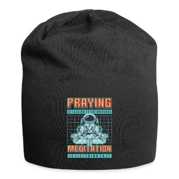 Cosmos Prayer - Jersey-Beanie - Schwarz - Vorne