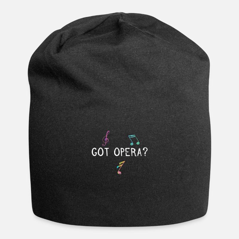 Oper - Jersey-Beanie - Schwarz