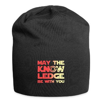 May the Force with you Geschenk Knowledge Wissen - Jersey-Beanie - Schwarz - Vorne