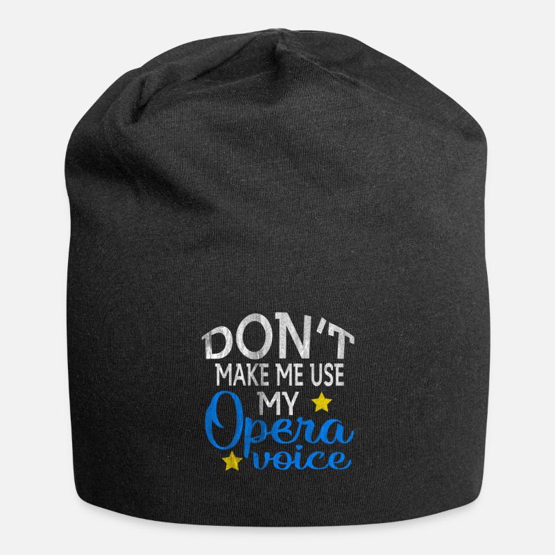 Oper Stimme - Jersey-Beanie - Schwarz