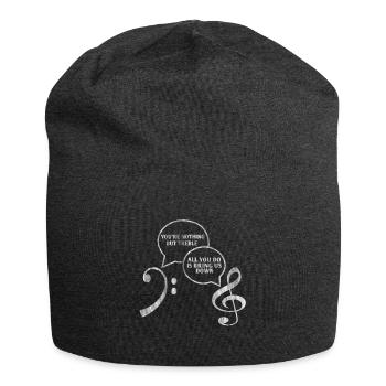 Sheet music key musicians - Jersey Beanie - charcoal grey - Front