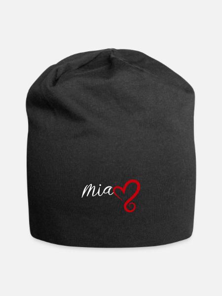 Mia - Jersey Beanie - black