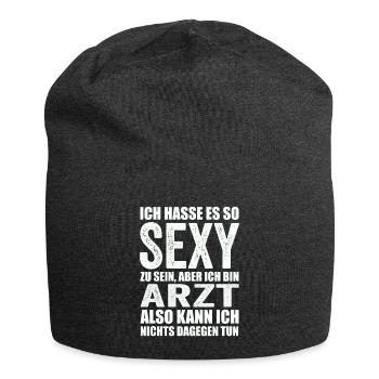 Sexy Arzt - Jersey-Beanie - Anthrazit - Vorne