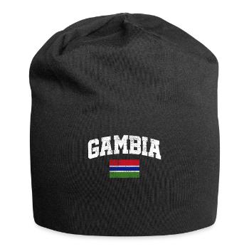 Gambia Flag - Jersey Beanie - black - Front