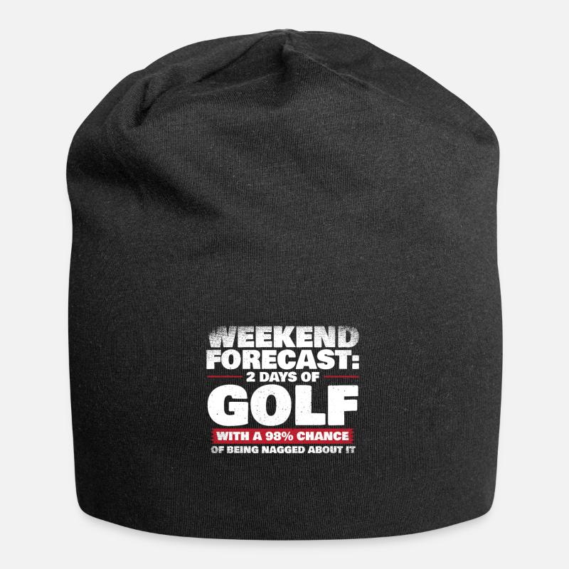2 Tage Golf - Jersey-Beanie - Schwarz