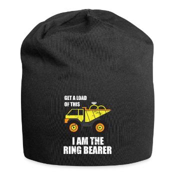 Cadeau de témoin anneau - Bonnet en jersey - noir - Devant
