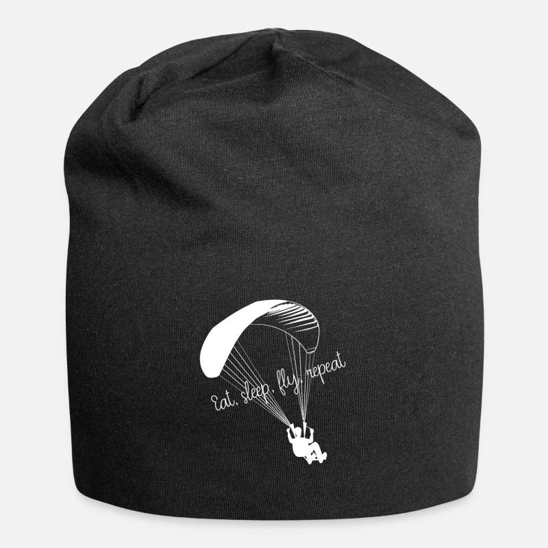 Paragliding - Gleitschirmfliegen – Gleitschirm - Jersey-Beanie - Schwarz