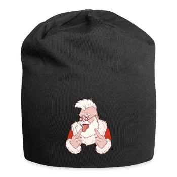 Bad Santa Christmas Punk Weihnachtsmann - Jersey-Beanie - Schwarz - Vorne