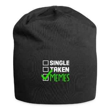 Funny Meme Gift Single Taken Memes - Jersey Beanie - black - Front