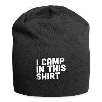 Je campe dans cette chemise - Camping - Bonnet en jersey - noir - Devant