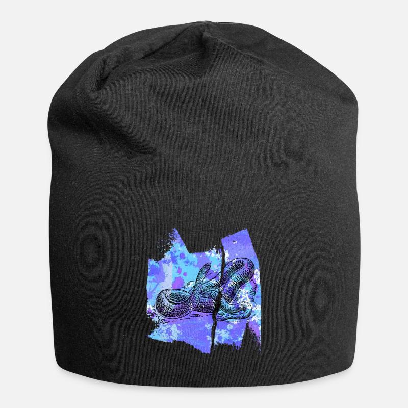 snake snake snake python t shirt - Jersey Beanie - black